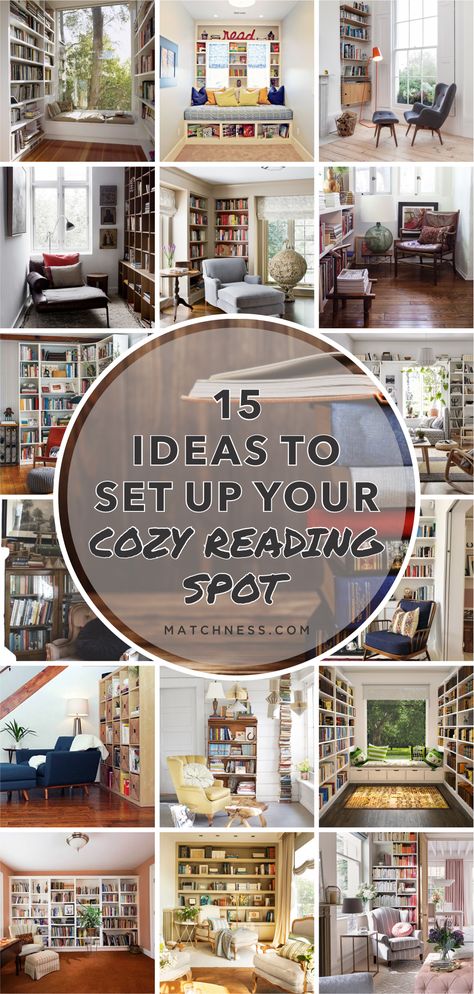 15-ideas-to-set-up-your-cozy-reading-spot-1 Small Library Area Ideas, Cozy Spaces Reading Areas, Cozy Book Reading Corner, Cozy Reading Area In Living Room, Small Reading Nook Cozy Corner Living Room, Reading Loft Ideas, Cozy Reading Nook Ideas For Bedrooms, Small Room Library Ideas, Bedroom Reading Nook Ideas