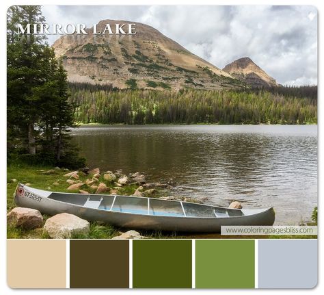 Mirror Lake with Canoe Color Palette