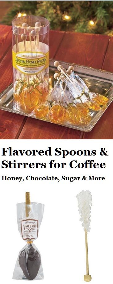 Flavored Spoons & Flavored Stirrers Diy Coffee Spoons, Coffee Spoons Flavored, Coffee Stirrers Ideas, Coffee Spoons Diy, Honey Stirrers Diy, Honey Spoons Diy, Diy Honey Spoons, Honey Spoons For Tea Diy, Tea Stirrers