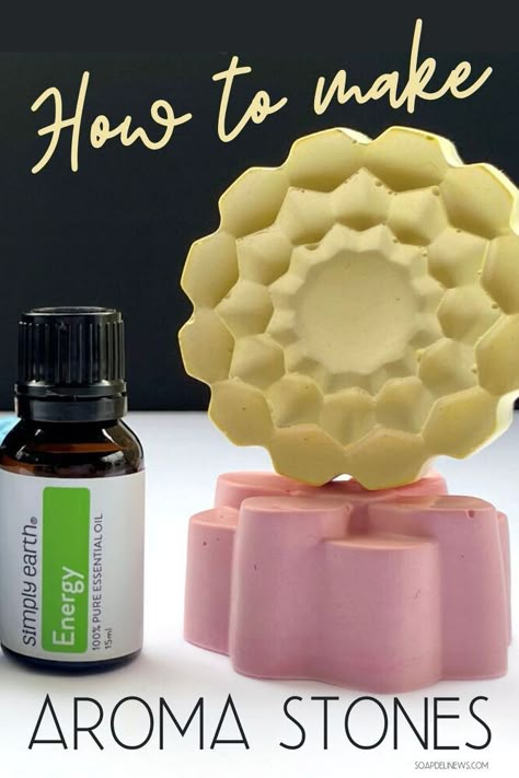 Looking for an easy way to naturally scent your home? Learn how to make these easy plaster aroma stones to use as an affordable essential oil diffuser. Then give the kids your extras to enjoy this summer as kids sidewalk chalk. This is such a fun family project that everyone can enjoy making together!   Also sure to check out my original post at Soap Deli News on how to make  DIY plaster aroma stones here for more great kids craft ideas for unplugged kids crafts and activities that I m… Essential Oil Diffuser Diy, Diy Clay Oil Diffuser, Aroma Stone Design, Diy Clay Diffuser Stones, Aroma Stone, Stone Diffuser Essential Oils, Clay Aroma Diffuser, How To Make Plaster, Diffuser Diy