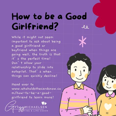 While it might not seem important to ask about being a good girlfriend or boyfriend when things are going well, the truth is that it’s a perfect time! Don’t allow your relationship to slide into autopilot. ⁣⁣⁣ There are so many ways to be a good girlfriend. Sit down and make your own list and have your guy make his how to be a good boyfriend list too. Make a date for it. Then, check things off each other’s list as he or she fulfills them.⁣⁣⁣ ⁣⁣ Read more on our blog today! How To Be A Sweet Girlfriend, How To Be Good Girlfriend, How To Be A Good Girlfriend Tips Dating, Being Asked To Be His Girlfriend, How To Be A Girlfriend, How To Have A Good Relationship, How To Be A Good Gf, How To Be A Better Girlfriend, How To Be A Good Girlfriend