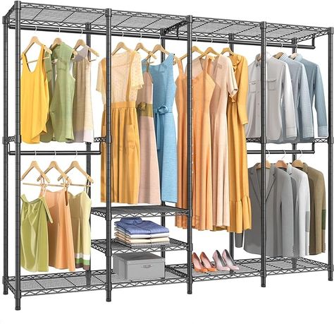 Amazon.com: VIPEK V40 Wire Garment Rack Heavy Duty Clothes Rack for Hanging Clothes, Multi-Functional Bedroom Clothing Rack Freestanding Closet Wardrobe Rack, Max Load 1110lbs, Black : Home & Kitchen Bedroom Clothing Rack, Large Wardrobe Closet, Freestanding Closet, Functional Bedroom, Free Standing Closet, Closet Rack, Metal Clothes Rack, Large Wardrobes, Heavy Duty Clothes Rack