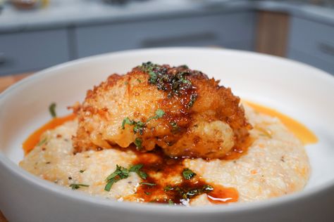 Sweet Potato Grits Recipe, Sweet Potato Grits, Southern Caviar, Rice Grits, Fried Lobster Tail, Grains Recipes, Fried Lobster, Side Items, Grits Recipe