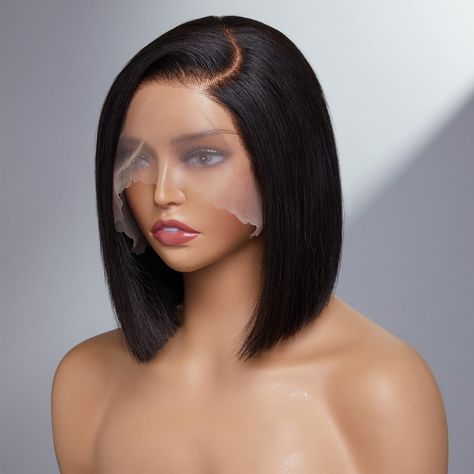 PRICES MAY VARY. Side Part Bob Wig Design: very classic styles, gorgeous and cute, lightweight and easier to install. Straight Human Hair Short Bob Wig Material: 100% Remy human hair, super soft and flowy, can be curled and dyed! Lace Area: 13x5x1 inches side part lace closure bob wig, upgrade pre-plucked hairline and bleached knot, offer you a more natural look! Luvme Human Hair Wigs Glueless Circumference: Average 22.5 inches' cap size, with combs inside and straps, can be adjusted to fit most Side Part Human Hair Wig, Bob Hairstyles For Black Women Closure, 10 Inch Frontal Bob Wig Styles, Short Closure Wig, Cute Bob Wigs, Bob Styles Wig, Glueless Bob Wigs For Black Women, Luvme Hair Wigs Bob, Glueless Bob Wig