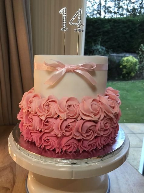 14th Birthday Cake For A Girl, Teenage Girl Birthday Cakes 15, Pink 15 Birthday Cake, Cake Designs For 14th Birthday Girl, Cake Designs 14th Birthday, Pink 14th Birthday Cake, Cake Designs 13th Birthday Girl, Teen Girl Birthday Cake Ideas, Cute 14th Birthday Cakes