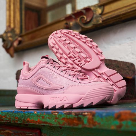 Pink Fila Shoes, Fila Disruptor 2, Fila Sneakers, Fila Disruptor, Fila Disruptors, Fila Shoes, Shoes For Sale, Athletic Shoe, Athletic Fashion