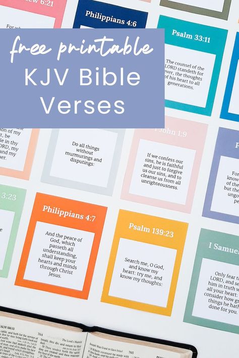 free printable KJV Bible verses Encouragement Jar, Bible Verses For Encouragement, Printable Bible Verses Free, Verses For Encouragement, Bible Verse Cards Printable, Scripture Cards Printable, Free Scripture Cards, Kjv Bible Verses, Bible John