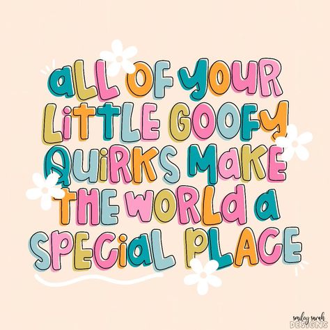 all of your little goofy quirks is what makes this world a special little place!! ✨✨✨✨✨ • • • • • • • • • • • • • #mentalhealth #mentalhealthquotes #cutequotes #prettyquotes #mentalhealthmatters #mentalhealthawareness #selflove #dailyquotes #quoteoftheday #smileysarahdesigns #designs #handlettering #lettering #lettered #handlettered #calligraphy #procreate #pinterest #jesuslovesyou #illustrator #illustrations #happymonday #happymondayeveryone 2024 Resolutions, Calligraphy Procreate, Butterfly Tattoos On Arm, Motivational Sayings, Butterfly Tattoos, Quotes Art, Journaling Cards, Feel Good Quotes, February 19