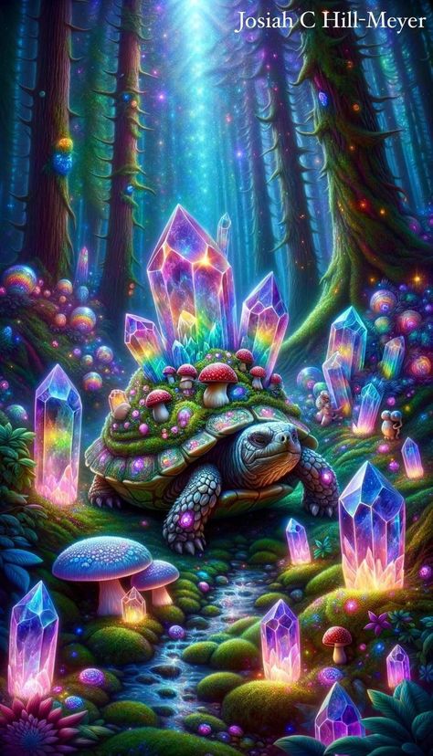 Fantasy Turtle Art, Giant Turtle Fantasy Art, Monster Turtle Fantasy Art, Trippy Pictures, Wallpaper Background Design, Trippy Artwork, Magic Mushroom Art Trippy, Octopus Painting, Eyeball Art