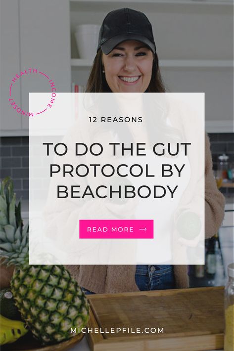 Feeling bloated, inflamed, dealing with stubborn weight that just don't drop? Your body might be telling you something. In this post learn the 12 reasons why your gut health is so important and why you should consider doing the Gut Protocol by Beachbody. | Michelle Pfile Beachbody Gut Protocol Recipes, Gut Protocol, Feeling Bloated, Decrease Inflammation, Did You Eat, Acid Reflux, 10 Reasons, Digestive System, Intermittent Fasting