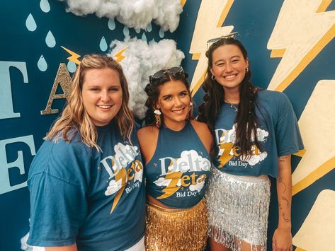 Storm Bid Day Theme, Storm Bid Day, Sorority Recruitment Themes, Rush Themes, Recruitment Themes, Rush Week, Theta Phi Alpha, Sorority Bid Day, Bid Day Themes