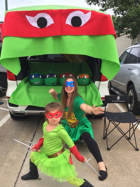 Ninja Turtle Trunk Or Treat Ideas For Cars, Teenage Mutant Ninja Turtle Trunk Or Treat, Ninja Trunk Or Treat, Tmnt Trunk Or Treat, Hungry Hippo Trunk Or Treat, Ninja Turtles Trunk Or Treat Ideas, Ninja Turtle Trunk Or Treat Ideas, Tmnt Trunk Or Treat Ideas, Ninja Turtles Trunk Or Treat