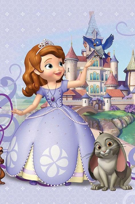 Disney Princess Sofia The First, Sofia The First Background, Sofia The First Wallpaper, Sofia Cartoon, Sofia Wallpaper, Sofia The First Cartoon, Princes Sofia, Minnie Mouse Stickers, Black Baby Art