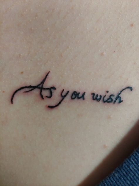 As You Wish Tattoo, Clarity Tattoo, Bride Tattoo Ideas, Princess Bride Tattoo, Princess Bride Art, Wish Tattoo, Princess Tattoos, Bride Tattoo, Tattoo 2024