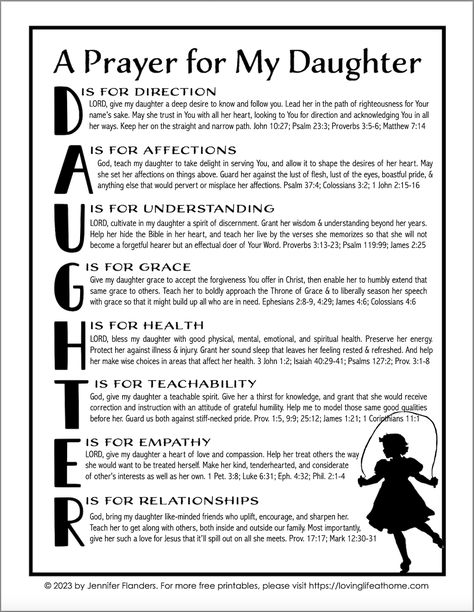 A Prayer For My Daughter, Prayer For My Daughter, Prayer For Daughter, Prayers For My Daughter, Praying Wife, Prayer Strategies, Praying For Your Children, Prayer Guide, Prayer For Baby