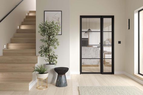 Manhattan Primed Black Universal Frame Kit Internal Cottage Doors, Victorian Internal Doors, External Bifold Doors, Upvc Sliding Doors, Aluminium French Doors, Fire Doors Internal, Internal Oak Doors, White Internal Doors, Internal French Doors