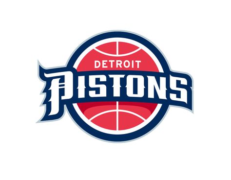 Detroit Pistons Logo Concept Detroit Pistons Logo, Sports Typography, Pistons Logo, Nba Logos, Basketball Uniforms Design, Royal Logo, Sport Logos, Logo Basketball, Sport Logo Design