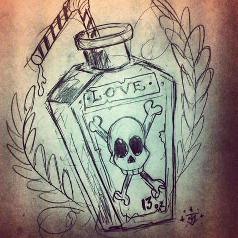 Love Is Poison Drawing, Love Sick Drawing, Poison Drawing, Poison Drawings, Love Poison, Love Sucks, Sick Drawings, Cthulhu Art, Drawing Materials