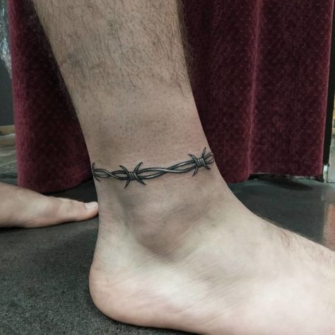 101 Amazing Fine Line Tattoo Designs You Need To See! | Outsons | Men's Fashion Tips And Style Guides Tattoos Barbed Wire, Roman Numeral Date Tattoo, Fine Line Tattoo Designs, Line Tattoo Designs, Ankle Tattoo Men, Bird Tattoos Arm, First Time Tattoos, Wire Tattoo, Barbed Wire Tattoos