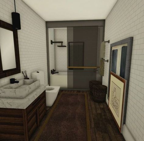 Bloxburg House Ideas Interior – Small House Layout Design - davidreed.co Small Homes Bloxburg, Bloxburg Realistic Home Interior, 4 X 5 Bedroom Ideas Bloxburg, Dark Academia Bloxburg Color Scheme, Bloxburg Rv Home, Bloc Burg Bathroom, Bloxburg Kitchen Ideas Modern Black, Suburban Bathroom Ideas Bloxburg, 3 By 4 Bloxburg Bathroom