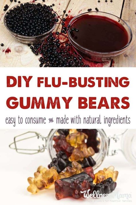 Gummy Bears Recipe, Homemade Elderberry Syrup, Healthy Treats For Kids, Homemade Gummy Bears, Healthy Gummies, Homemade Gummies, Homemade Elderberry, Elderberry Recipes, Gummies Recipe