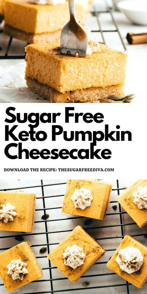 Keto Pumpkin Cheesecake Recipes, Sugar Free Pumpkin Cheesecake, Keto Pumpkin Cheesecake Bites, Sugarfree Cheesecake Recipes Sugar Free, Low Carb Pumpkin Cheesecake Bars, Low Carb Pumpkin Pie Crustless, Keto Crustless Pumpkin Pie Easy, Bread Diet, Crustless Keto Pumpkin Cheesecake