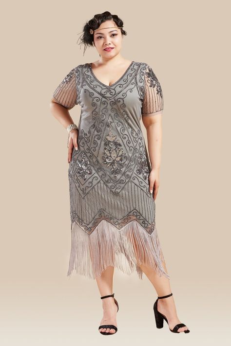 Gatsby Dresses 1920s, Modern Gatsby Outfit, Gatsby Outfit Women, 1920s Prom Dress, 1920s Prom, Great Gatsby Prom Dresses, Plus Size 1920s, 1920s Dress Vintage, Flapper Girl Dress