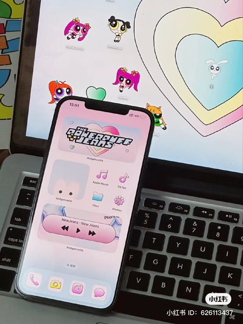 Jelly Pop Phone, Widgets Idea, Newjeans Powerpuff, Diy Wire Jewelry Rings, App Interface Design, Pretty Pink Princess, Bunny Logo, App Interface, Iphone Layout