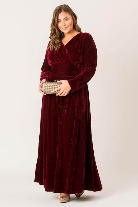 Miss Rose Velvet Maxi Dress Velvet Plus Size Dress, Red Velvet Dress Long, Velvet Plus Size, Outfit Boda, Long Velvet Dress, Dress Work Outfit, Vestidos Maxi, Velvet Dress Long, Rose Velvet