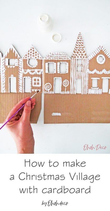 10 activités DIY de Noël à faire en famille - Happy Chantilly - Aquarelle, maman & slow lifestyle Easy Christmas Craft, Cardboard Christmas, Craft To Make, Gingerbread Village, Christmas Crafts To Make, Nails Christmas, Xmas Diy, Easy Christmas Crafts, Wedding Christmas