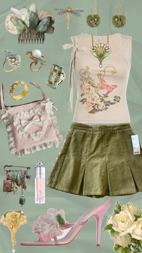 tinkerbell vibes #outfit #fashion #outfitideas #outfitinspo #tinkerbell #fairy #fairycore Tinkerbell Inspired Outfits, Tinkerbell Outfit, Goth Cottagecore, Tinkerbell Fairy, Vibes Outfit, Inspired Outfits, Disney Outfits, Cute Fits, Cute Casual Outfits