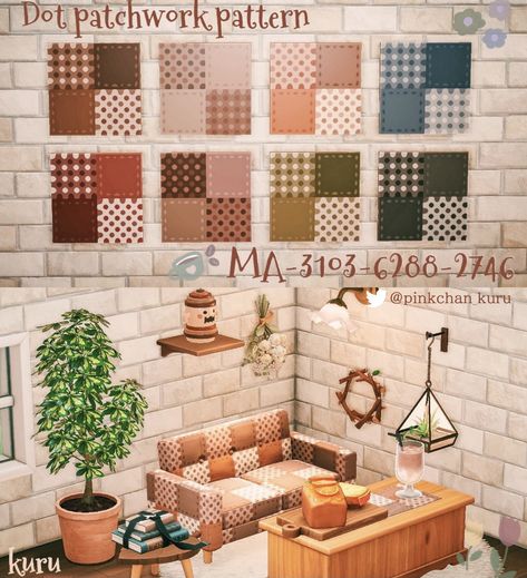 Acnh Cottagecore, Cottage Rugs, Acnh Codes, Animal Crossing Wild World, Animal Crossing Villagers, Patchwork Blanket, Animal Crossing Pocket Camp, New Animal Crossing, Farm Design