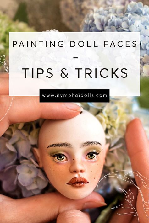 Painting Doll Eyes, How To Paint Doll Eyes, Paper Clay Dolls Tutorial, Repainting Doll Faces, Fantasy Art Dolls Tutorial, Diy Doll Makeover, Repaint Doll Face, Porcelain Doll Repaint, How To Paint Doll Faces