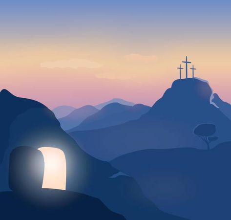 The Empty Tomb Of Jesus, Empty Tomb Painting, Resurrection Art, Christ Tomb, Easter Poster Design, The Tomb Is Empty, Christian Background Images, Jesus Tomb, Jesus Background