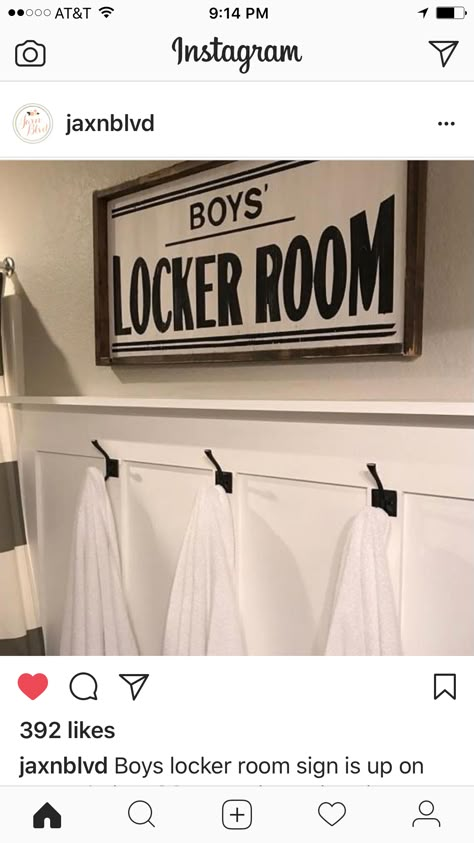 Sign for boys' bathroom Boys Locker Room Bathroom Ideas, Baseball Bathroom Ideas, Boys Bathroom Art, Teenage Boys Bathroom Ideas, Boys Bathroom Ideas Kid Decor, Toddler Boy Bathroom Ideas, Teen Boys Bathroom Ideas, Boys Shared Bathroom, Childrens Bathroom Ideas