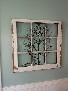 Dishfunctional Designs: Beautiful Upcycled Painted & Decorated Windows Shutter Wall, Repurposed Windows, Window Crafts, Deco Champetre, Window Projects, Deco Nature, Deco Originale, Old Windows, Old Doors