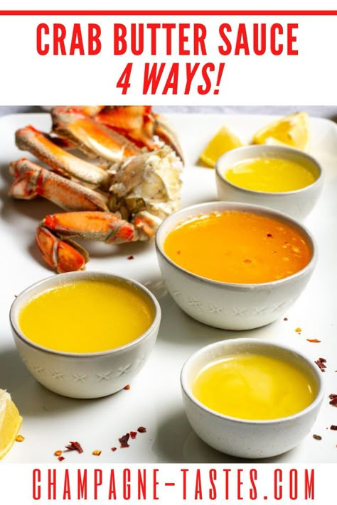 Indoor Seafood Boil Party, Garlic Butter For Crab Legs Melted, Garlic Butter Dipping Sauce For Crab, Dipping Sauce For Crab Legs Recipe, Crab And Butter, Crab Butter Dipping Sauce, Crab Boil Butter Sauce Recipe, Crab Garlic Butter Sauce Recipe, Crab Legs Butter Sauce