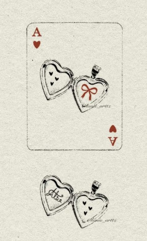 Cards Matching Tattoos, Diamond Playing Card Tattoo, Jack Of Trades Tattoo, King And Ace Card Tattoo, Ace Of Hearts Tattoo Design, Suit Of Cards Tattoo, 3 Of Hearts Playing Card, 3 Cards Tattoo, Pack Of Cards Tattoo