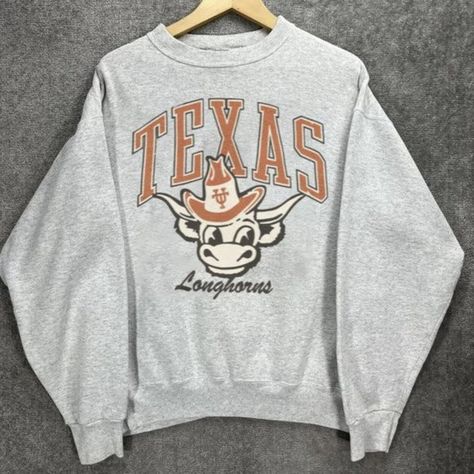 Vintage University of Texas Longhorns Sweatshirt Texas Go Longhorns Shirt tee Weekend Sweatshirt, White Hooded Sweatshirt, Cropped Half Zip, Texas Football, Football Sweater, Vintage University, University Of Texas, Striped Hoodie, Half Zip Sweaters