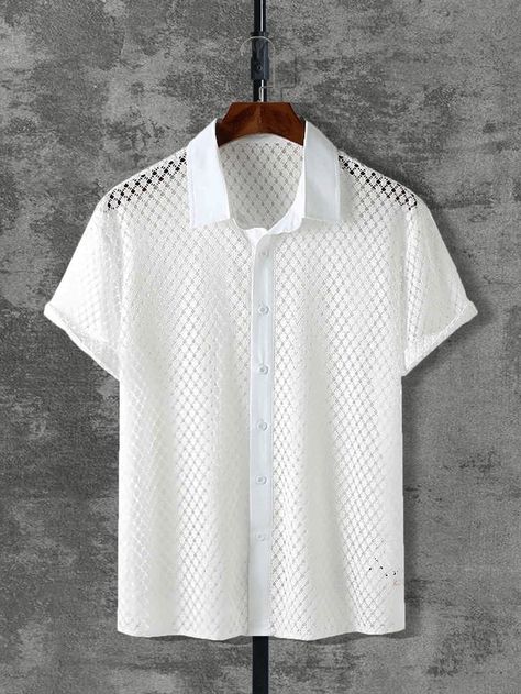 Mens Western Wear, Net Shirt, Stylish Shirts Men, Polo Shirt Outfits, Shein Men, Nigerian Men Fashion, African Wear Styles For Men, Latest African Men Fashion, African Shirts For Men