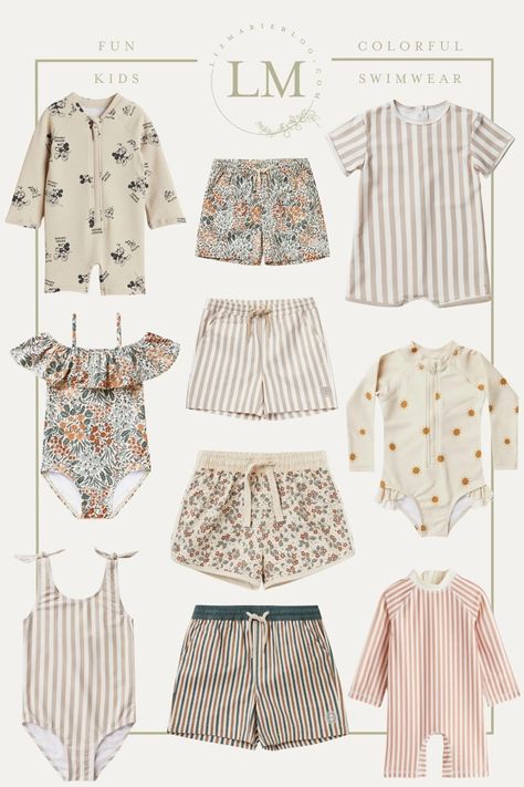 30+ Fun & Colorful Kids' Swimwear Finds Liz Marie Galvan, Liz Marie, Liz Marie Blog, Baby Swimsuit, Baby Swimming, West Michigan, Kids Swimwear, Summer Kids, Summer Season