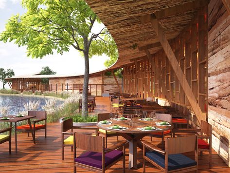 ECO FARM & EDUCATIVE PARK in VIETNAM - T3 Architecture Food Hub Architecture Design, Eco Farm Resort, Eco Park Design, Agritourism Architecture, Agritourism Farms, Eco Farm, Eco Park, Organic Restaurant, Farm Restaurant