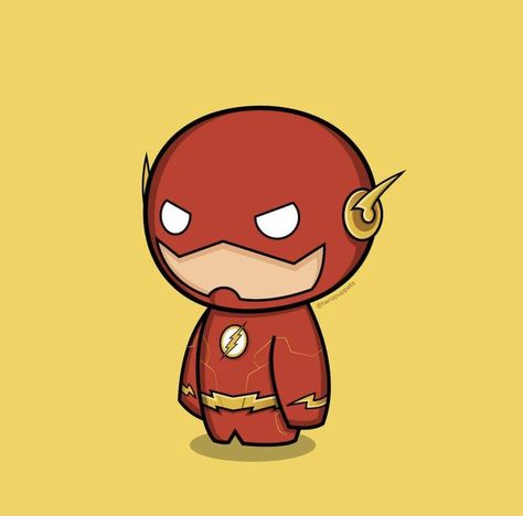 The Flash Cartoon Drawing, Flash Chibi, Spiderman Drawing, Cute Easy Drawings, Comic Book Heroes, The Flash, Cartoon Drawings, Drawing Ideas, Easy Drawings