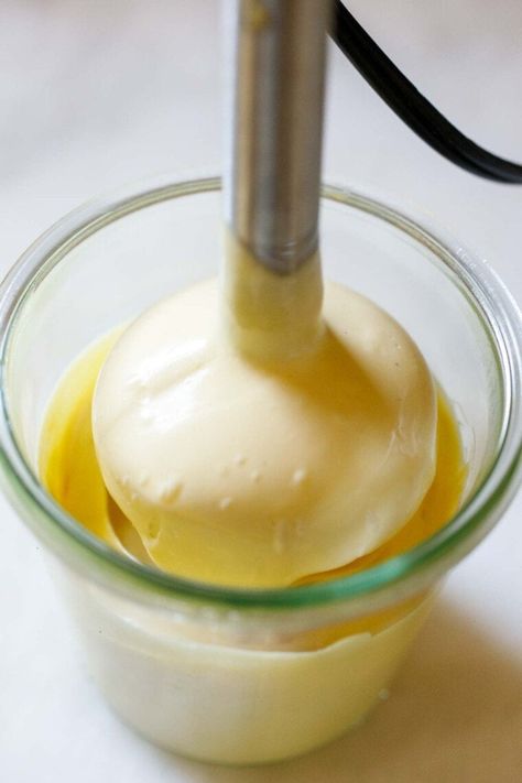 Homemade Olive Oil Mayonaise | Feasting At Home Mayonnaise Recipe Food Processor, Mayonnaise Recipe Olive Oil, Home Made Mayonnaise Recipe, Home Made Mayonnaise, Easy Mayonnaise Recipe, Homemade Olive Oil, Olive Oil Mayo, Homemade Mayonnaise Recipe, Feasting At Home