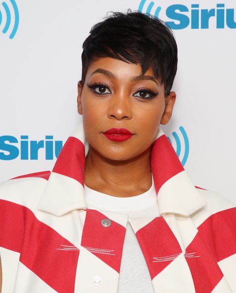 Monica Brown Monica Short Hair, Pixie Natural Hair, Monica Hairstyles, Celebrity Short Haircuts, Black Lightening, Tapered Natural Hair Cut, Black Women Celebrities, Monica Brown, Haircuts To Try