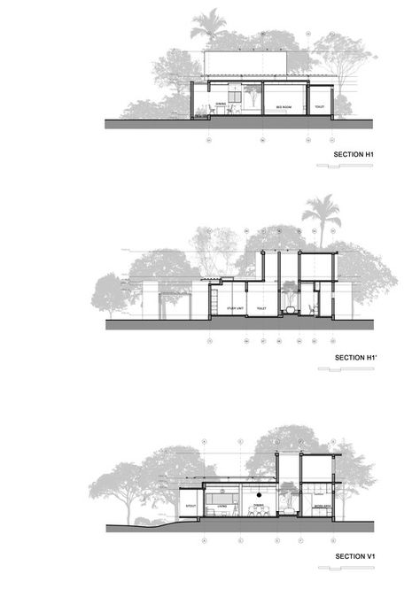 Gallery of Residence in Perinthalmanna / ZERO STUDIO - 32 Bedroom Elevation, Section Architecture, Section Plan, Site Plan Design, Studio 17, Architecture Portfolio Design, Architecture Elevation, Architecture Presentation Board, Architecture Panel