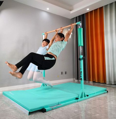 Gymnastics Bars For Home, Gymnastics Room, Bar For Home, Kid N Teenagers, Balance Beam, Playroom Ideas, Indoor Sports, Home Gym Equipment, Home Gym