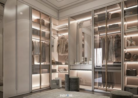 Dressing Room on Behance U Dressing Room, Dressing Room Modern Design, Walk In Wardrobe Design Ideas, Modern Classic Closet, Dressing Room In Bedroom, Dressroom Ideas, Dressing Design For Bedroom, Closet Room Ideas Bedrooms, Wardrobe Room Design