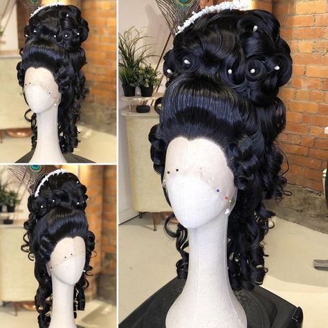 Rococo Hairstyles, 1960 Hairstyles, Marie Antoinette Wig, Wig Styling Tutorial, Wig Design, Diy Hair Wig, Cool Hair Designs, Yarn Wig, Drag Wigs