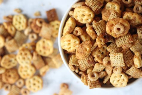 Fall Football Food, Cheerios Snack Mix, Cheerios Snacks, Salty Chex Mix, Honeycomb Cereal, Seasoned Crackers, Trail Mix Recipes, Ladies Tea, Chex Mix Recipes